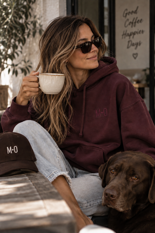 MO Living Tonal Embroidered Hoodie